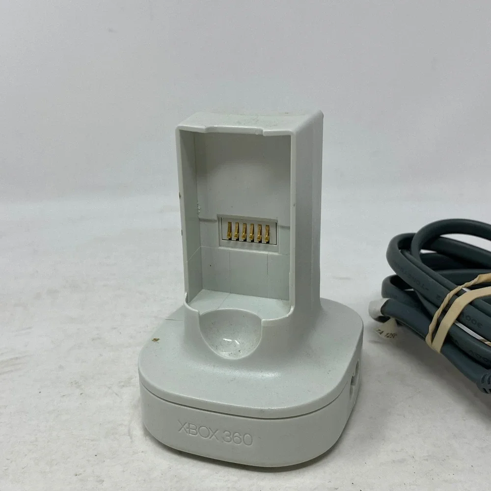 Microsoft Xbox‎ 360 Quick Charge Kit White Battery Charger Dock with AC Cord
